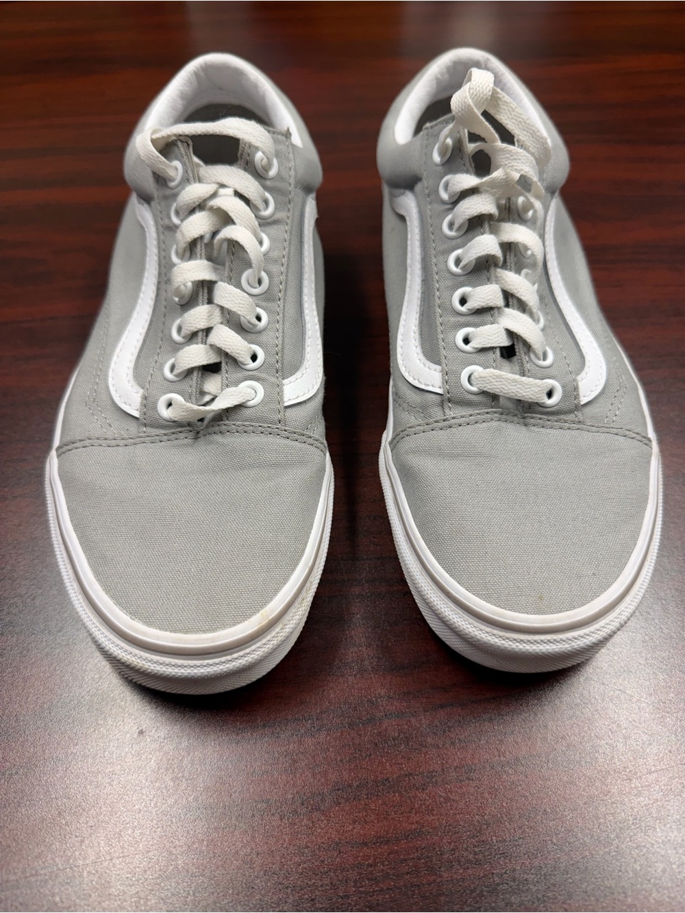 Vans Low-Top Canvas Sneakers - Gray & White